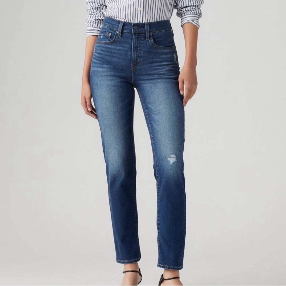 Levi's High Rise Blue Jeans for Women